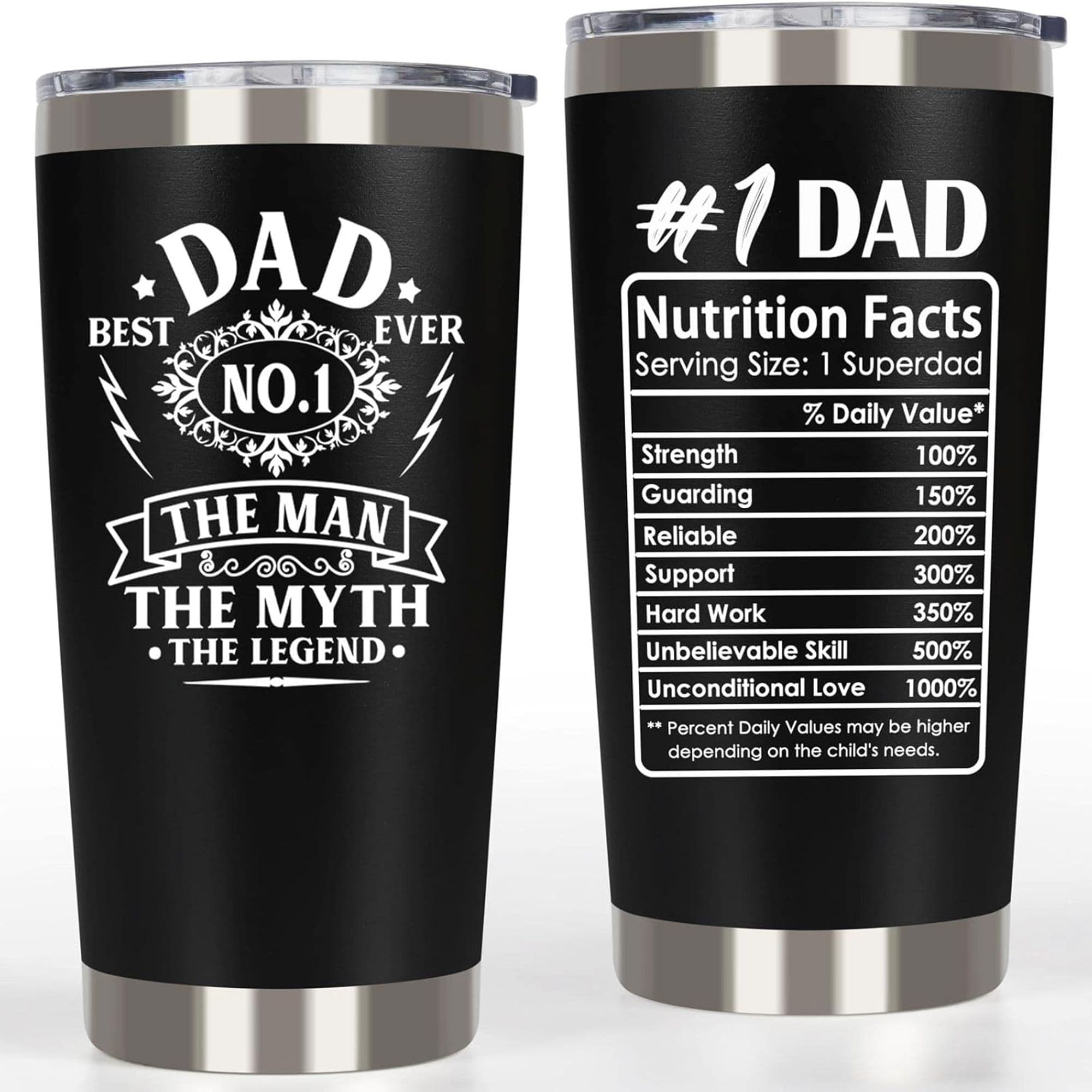 TEMU Dad Gifts Tumbler, Father's Day Gift From Daughter Son - , Birthday Gift For Father, #1 Dad Cup Tumbler, 20oz