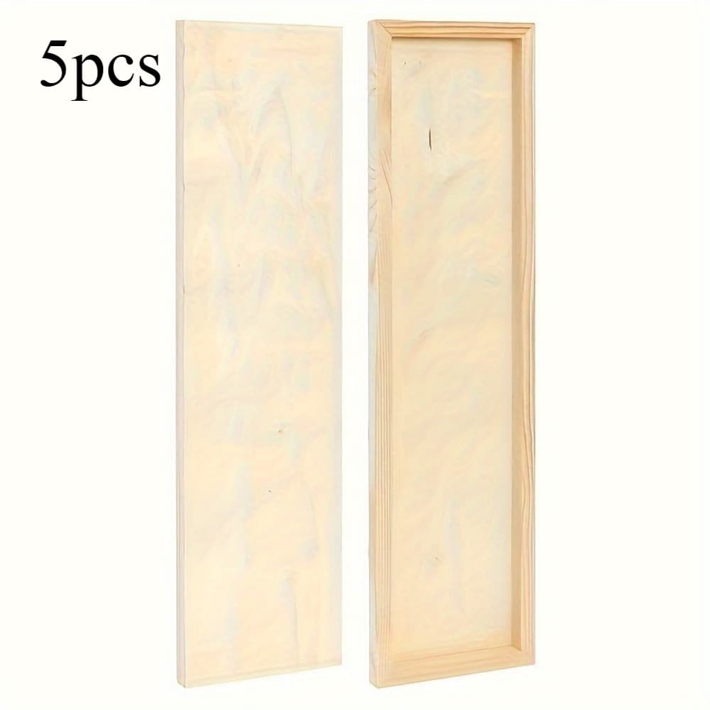 TEMU 5 Wooden Drawing Boards - Diy Craft Board, Blank Canvas Signage, Suitable For Home, Office And Bedroom Decoration