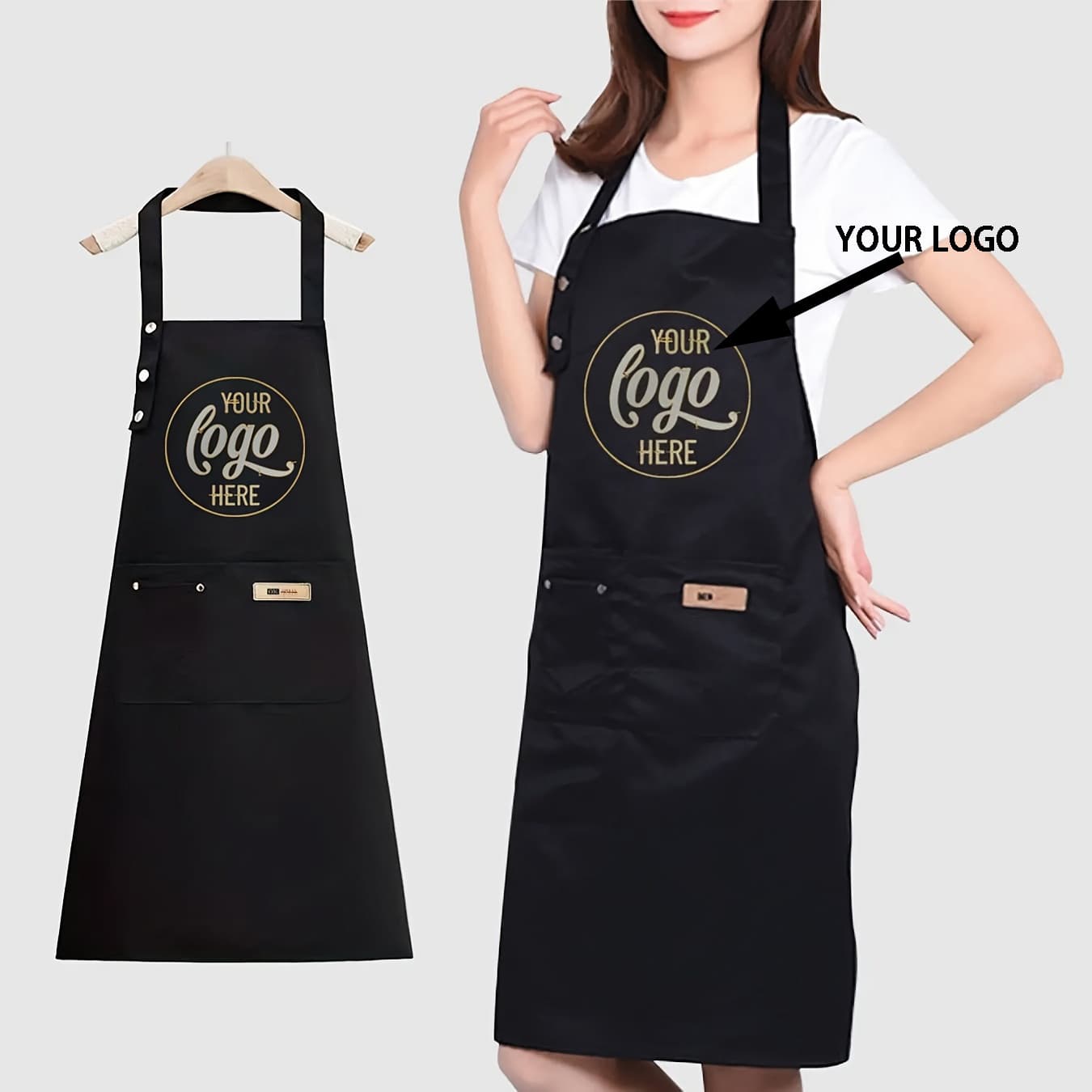 TEMU Customizable Images Personalized Photo Chef Apron- Cooking And Bbq Apron, Perfect Gift For Men And Women, Suitable For Chefs, , Hairdressers Durable Fabric Kitchen Supplies- Kitchen Accessories