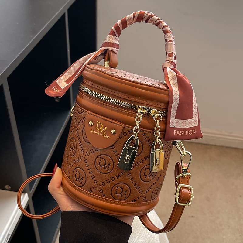 TEMU Trendy And Versatile Embossed Bucket Bag Made Of Exquisite, In Multiple Colors. A Stylish Handbag For Women, Ideal For Daily Commutes, Dating Outfits, Gift , Casual , And An Elegant Chic Vibe