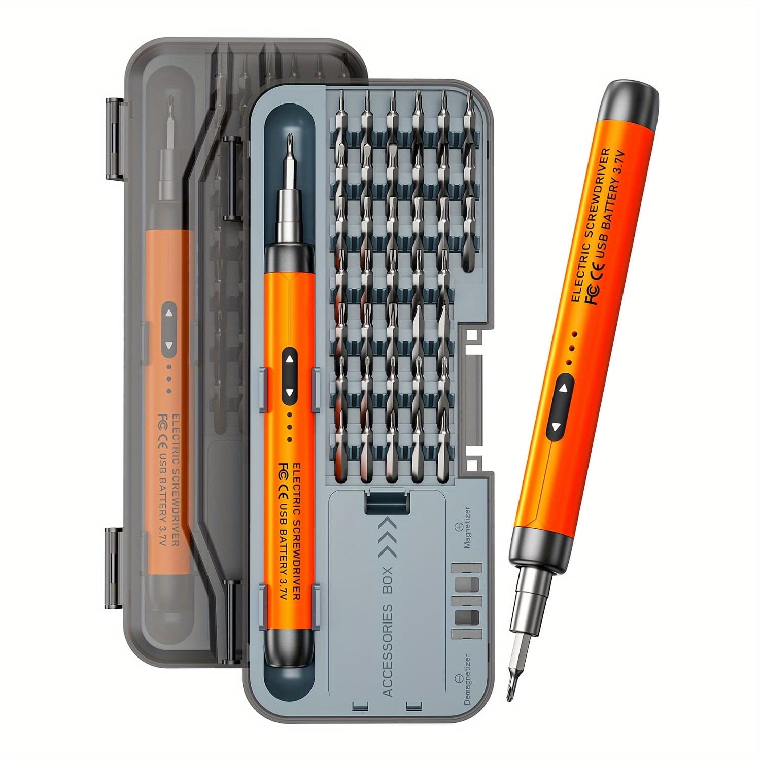 TEMU 48 In 1 Cordless Electric Screwdriver Set, With 38 Magnetic Precision Bits, Usb Rechargeable Lithium Battery, Precision Repair Tool Set For Phones, Laptops, Cameras, Watches, Computers