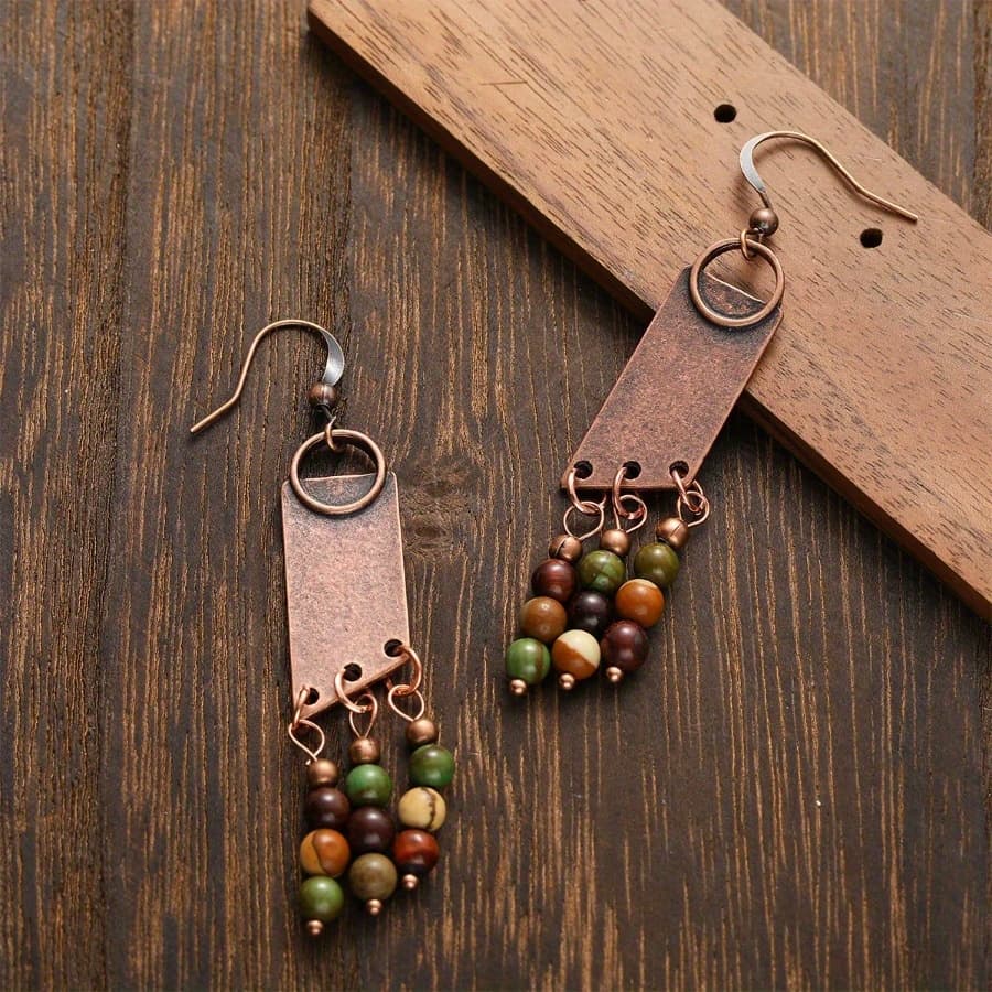 TEMU Set Of 2 Vintage Bohemian Earrings With Colorful Beads, Suitable For Men And Women. Perfect For Easter Gifts For , As Well As For , Anniversaries, And Daily Celebrations Like Birthdays
