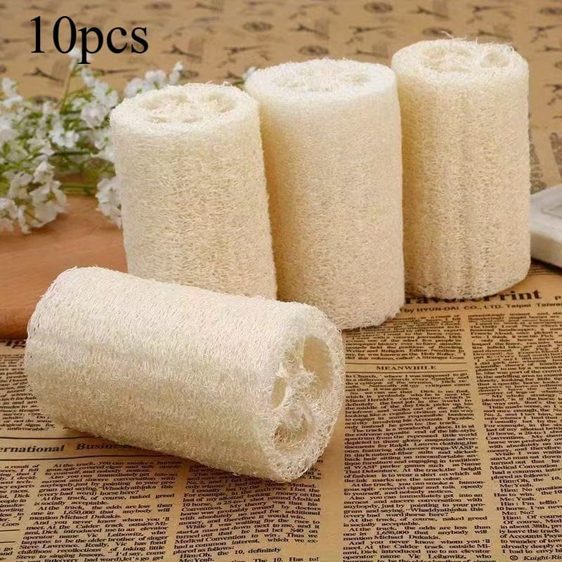 TEMU A Pack Containing 10 Loofah Pieces For Cleaning In The, Washing Dishes, Scrubbing Pots, And Household Use