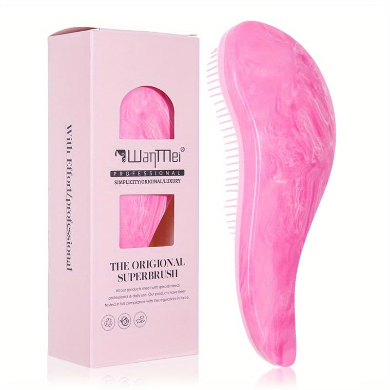 TEMU 1pc Magic Detangling Comb Anti-static Massage Hair Brushes Air Cushion Hairbrush Comb Festival Gift Box Comb
