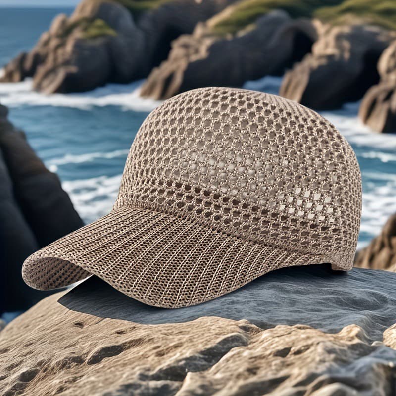 TEMU Outdoor Sun Protection Baseball , Unisex Hat, Breathable Mesh, Fishing And Hiking