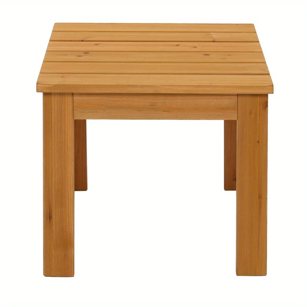 TEMU 18in *16inh Fir Square Teak Patio Side Table