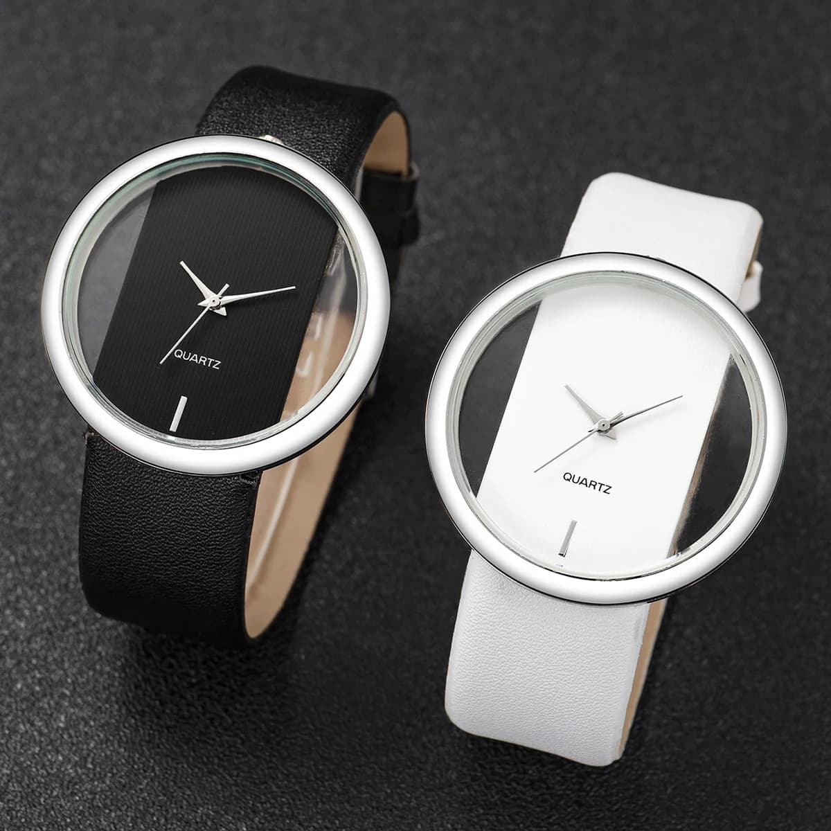 TEMU 2pcs/set, Fashionable And Trendy Women's Elegant Watches, Wear Clocks, Without Box