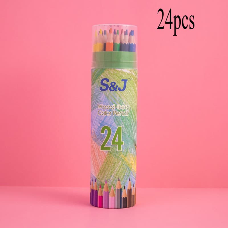 TEMU 24pcs Colored Wooden Pencils, Oily Colored Pencils, Bright And , Easy To Color, Suitable For Office And Painting Scenes, Holiday Gifts, And Gifts