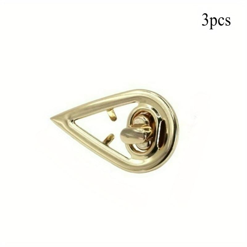 TEMU 3pcs Elegant Water Drop Shaped Metal Twist Lock Clasps For Purses, Backpacks & Wallets - Secure & Stylish Bag Fasteners In Red & , Purse Additions, Wallet Making, Wallet Making, Diy Wallet Making