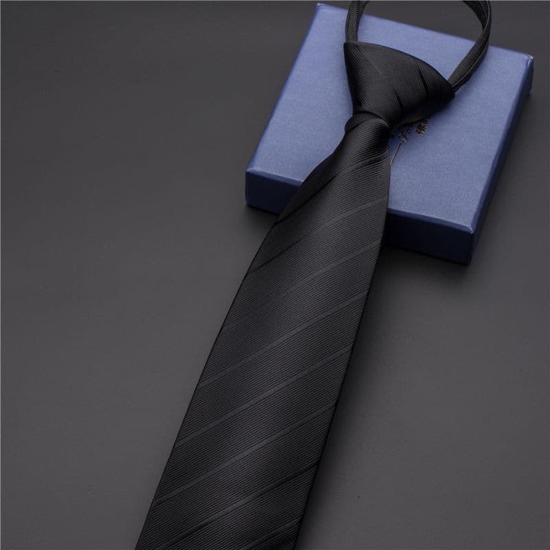 TEMU Men's Striped Lazy Zipper No Tie Suitable For Business, Gift , Wedding
