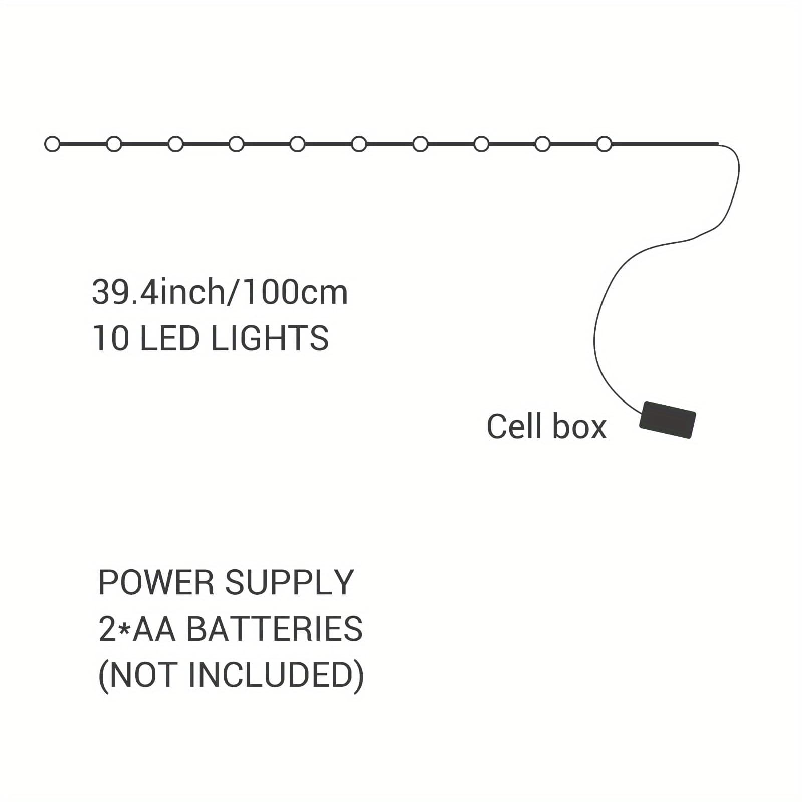 TEMU Decorative Light 's Day Lights Shamrocks Led String Lights 3.3ft 10 Leds/ 16.4ft 50 Leds Battery Powered Fairy Clover String Lights For Bedroom Party Green Decoration