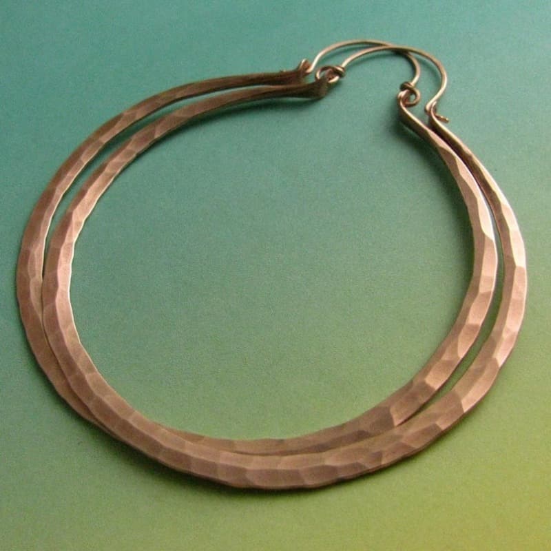 TEMU Large Copper Hoop Earrings, Mega Hoops, Earrings, Large Earrings, Large Hoops, Boho Large Hoop Earrings