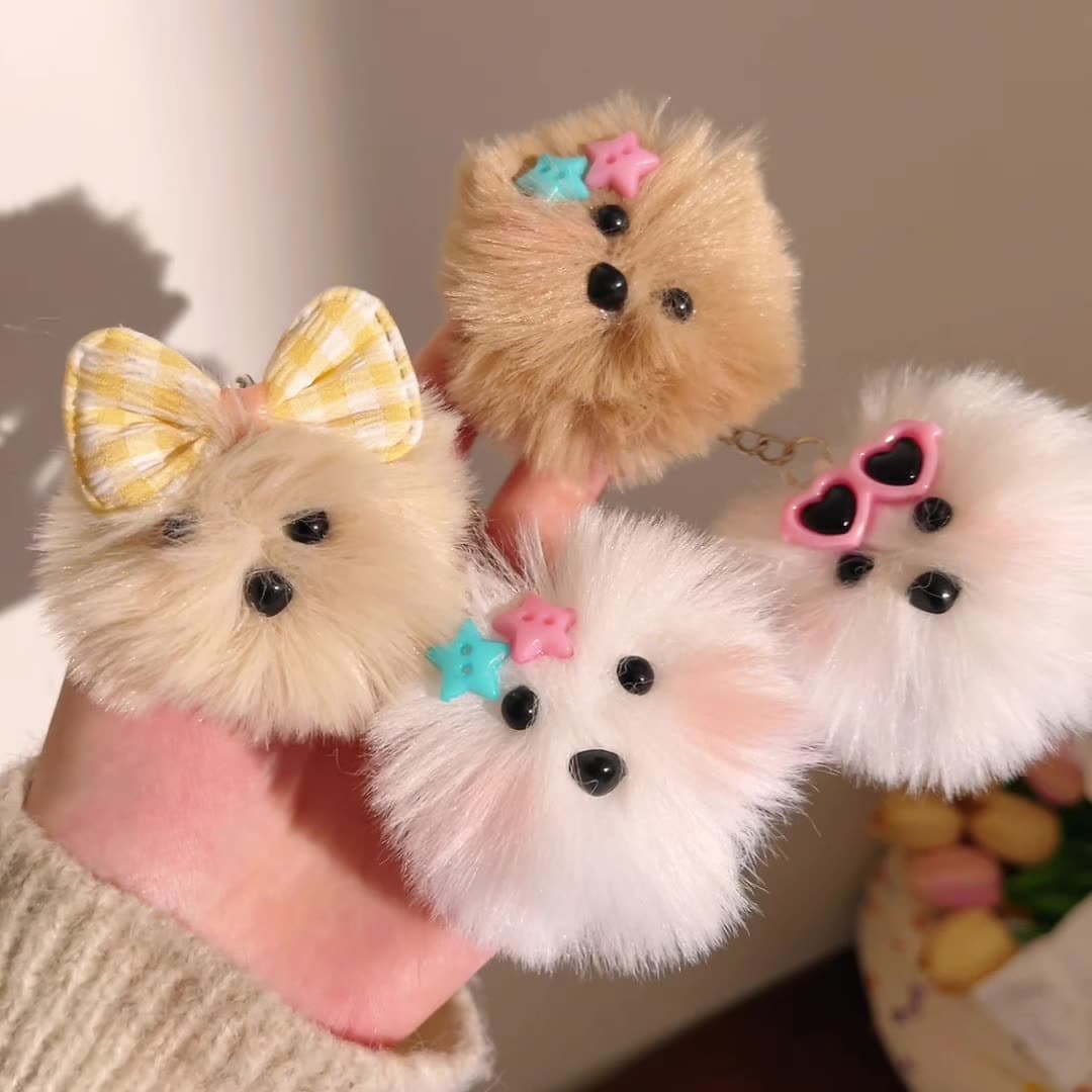 TEMU 5pcs Of Adorable And Loss Additions, Featuring A Round And Cute Hairball, Perfect For Student Parties Or. Bag Pendants And Keychains Make Great Small Gifts For The 2026 Year Of Event