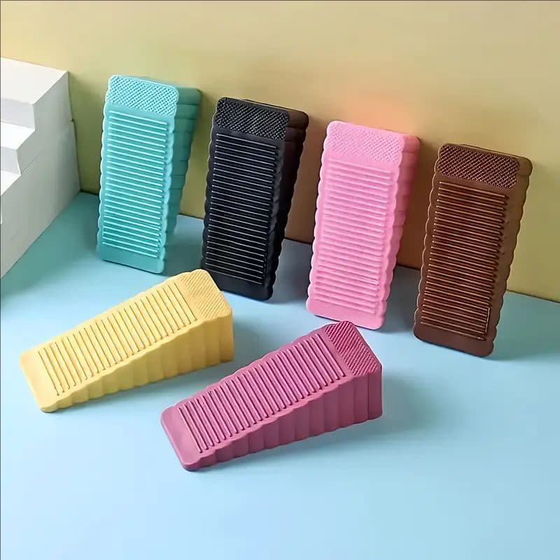 TEMU [4-pack] Baby Proof - Non Slip Silicone Wedge, No Drill Anti Slam | Pet Safe For Home/office Random Color