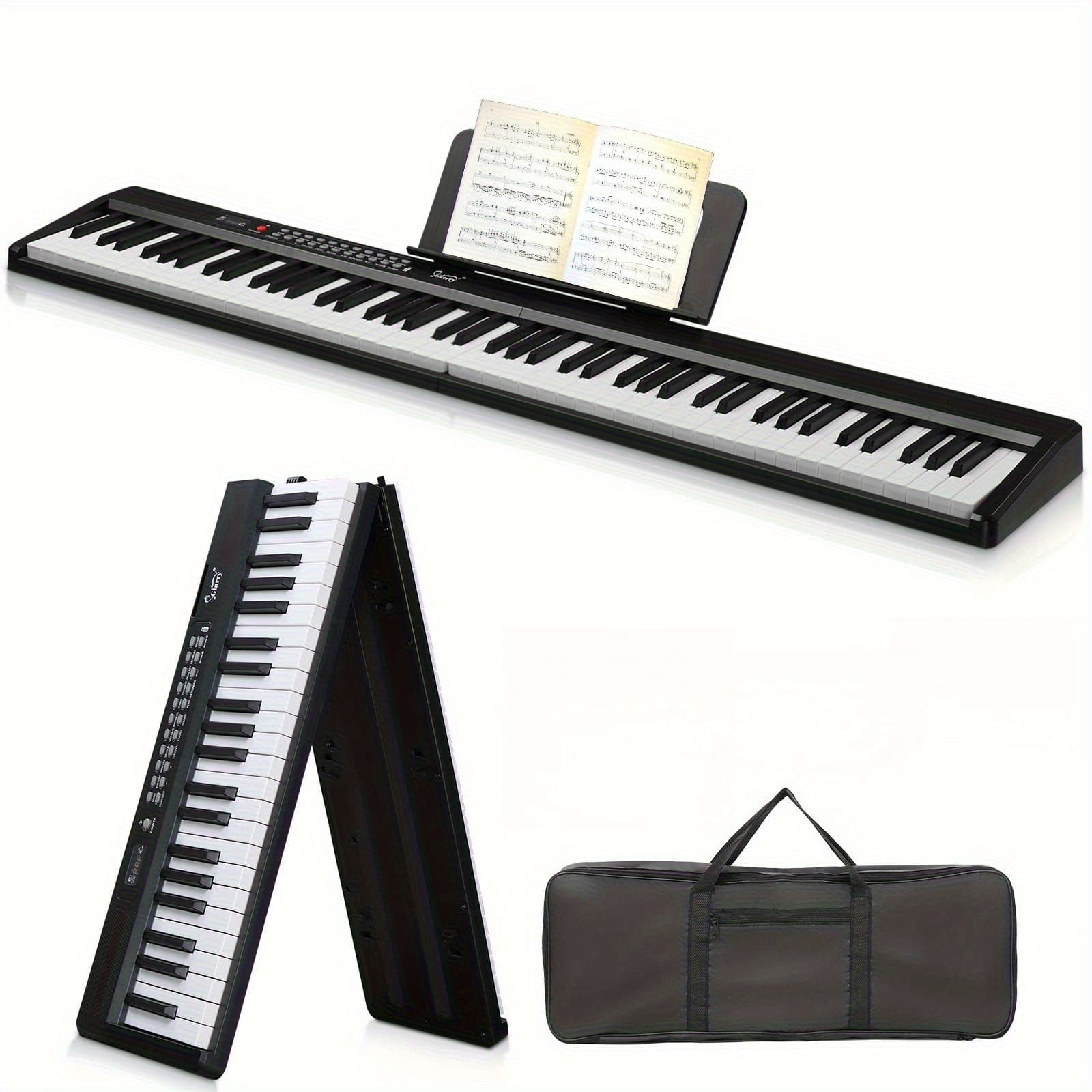 TEMU 88 Key Folding Piano Semi-weighted Standard Keyboards Digital Piano With Handbag