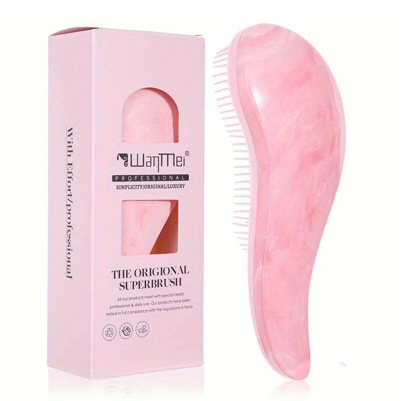 TEMU 1pc Magic Detangling Comb Anti-static Massage Hair Brushes Air Cushion Hairbrush Comb Festival Gift Box Comb