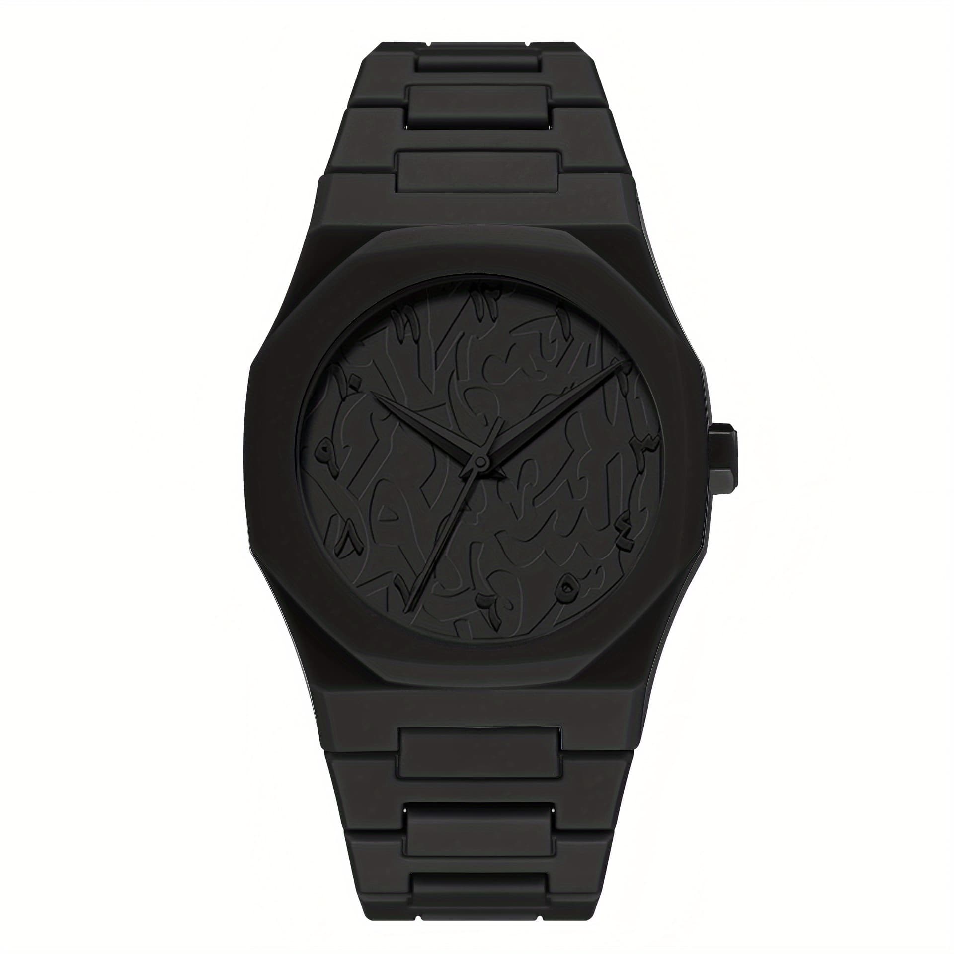 TEMU [ Men Watch ] Men's Casual Sports Watch, Black Dial Quartz Watch | Minimalist Watch Design | Classic Watch | Durable Watch For Men Gift