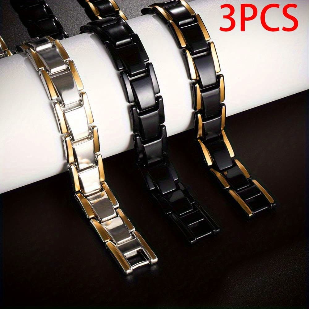 TEMU 3pcs Simple Men's And Women's Bracelet Couple Bracelet Holiday Gift Jewelry