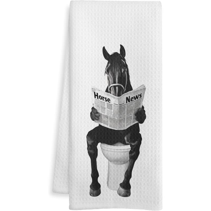 TEMU 1pc18*26 Inch Towel Featuring A , Perfect As A Gift For Horse Enthusiasts. Ideal For Guest Bathrooms, Washrooms, Powder Rooms, And Dressing Tables