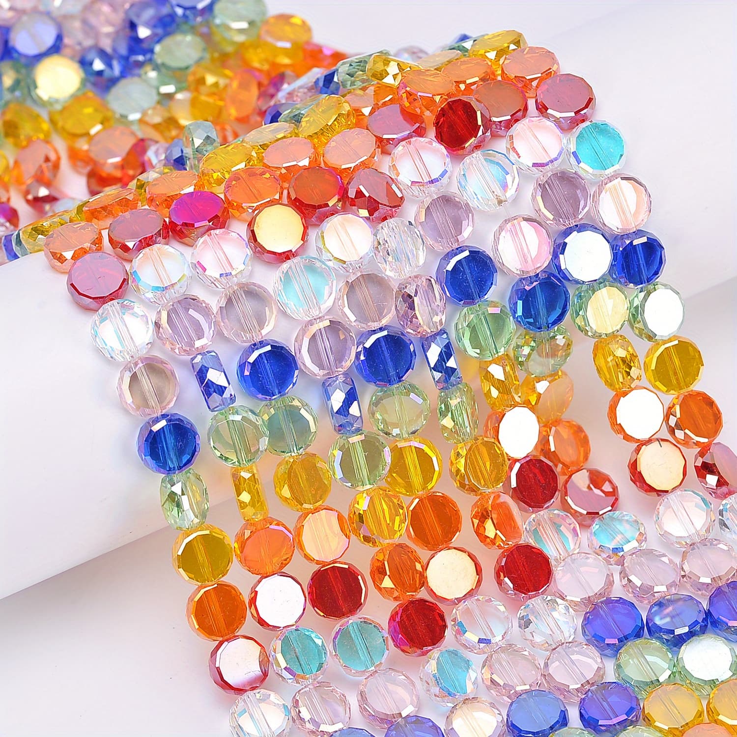 TEMU 8/ 12mm Mixed Color Artificial Round Loose Beads For Jewelry Making Diy Charm Bracelet 52-54/26-28pcs