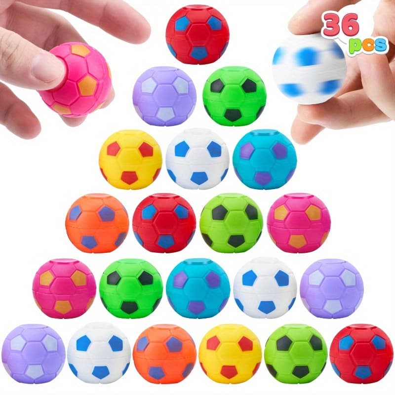 TEMU Joyfy 36 Pack Soccer Party Favors For Kids Fidget Spinners Balls Fidget Toys Bulk, Goodie Bags Stuffers, Treasure Box Toys For Classroom, School Reward