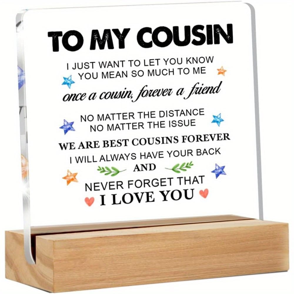 TEMU [2d Flat] 1pc Intimate - Uncharged, Transparent Crystal Frame With Message, For Birthday, Christmas, Graduation Gifts