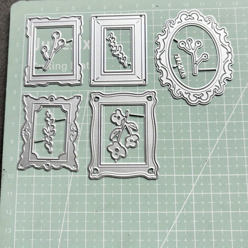 TEMU Metal Cutting Dies For Vintage Photo Frames, Perfect For Scrapbooking, Handmade Stencils, And Card Crafting