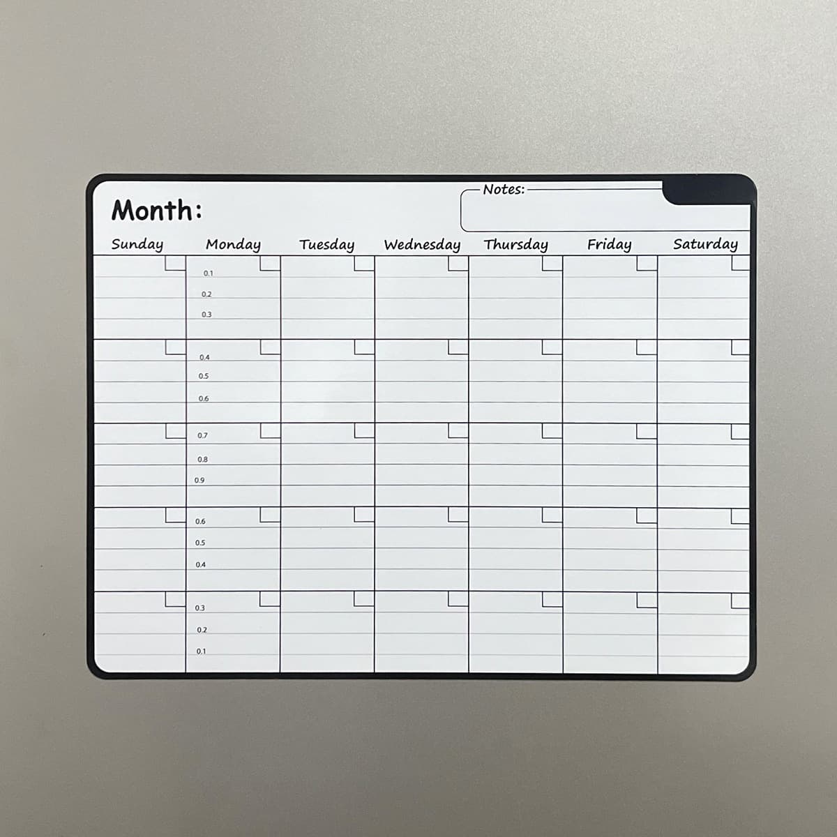 TEMU Refrigerator Magnetic Whiteboard Calendar - 11.02inch X 8.23inch, Magnetic Refrigerator Calendar, Perfect For Family Planning And Organization