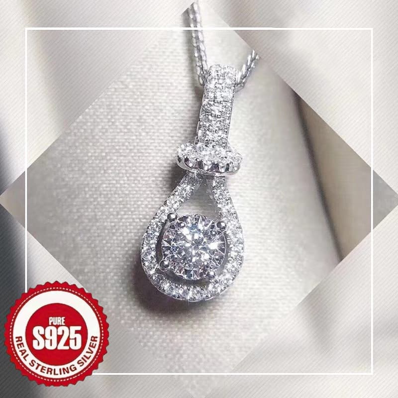 TEMU S925 Pure Silver Moissanite Pipa Pendant Necklace For Women, Temperament Collarbone Chain Birthday Gift, Suitable For Daily Wear And Special Occasions, For Festivals.