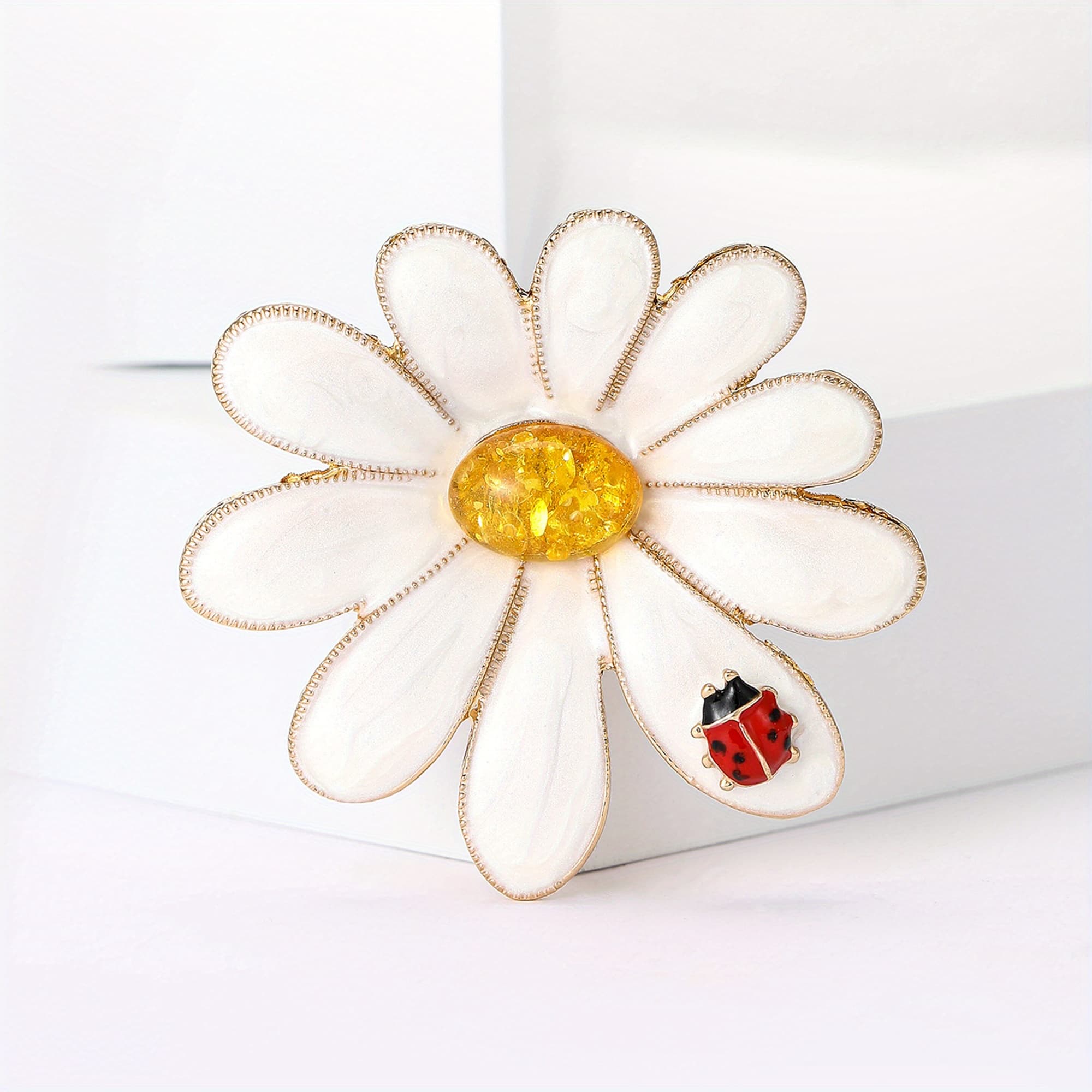 TEMU Fashion Classic Oil Drip Design Brooches Badge Fashion Ladies Accessories Gift