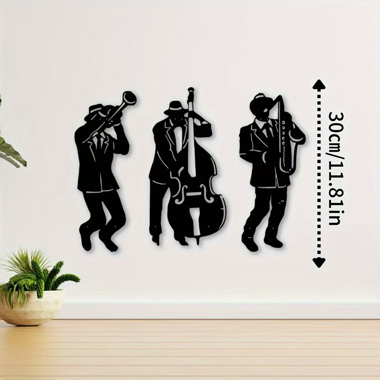 TEMU Set Of 3 Jazz Metal Wall Art, Decorative Piece For Musicians, Present For Jazz Lovers, Vintage Artwork, For Jazz , Present For Her, Decor, Interior Decoration, Themed Decor