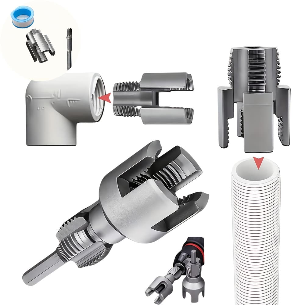 TEMU 3pcs Set Of Pipe Thread Cutting Tools, Suitable For 1/ 2inch Ppr Internal And External Thread With Taps And Cutters With Taped