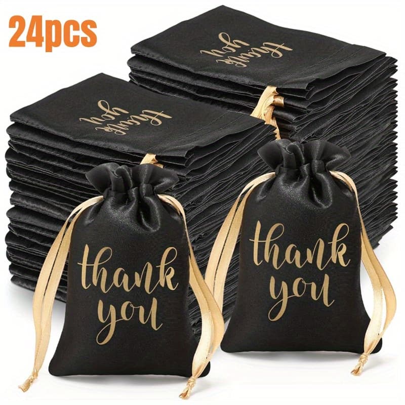 TEMU Satin Gift Bags With Drawstring, 4 X 6 Inch Jewelry Pouches Candy Bag, Wedding Party Favor Bag, Halloween Thanksgiving Day Christmas New Year Valentine's Day Decorations And Packaging Supplies