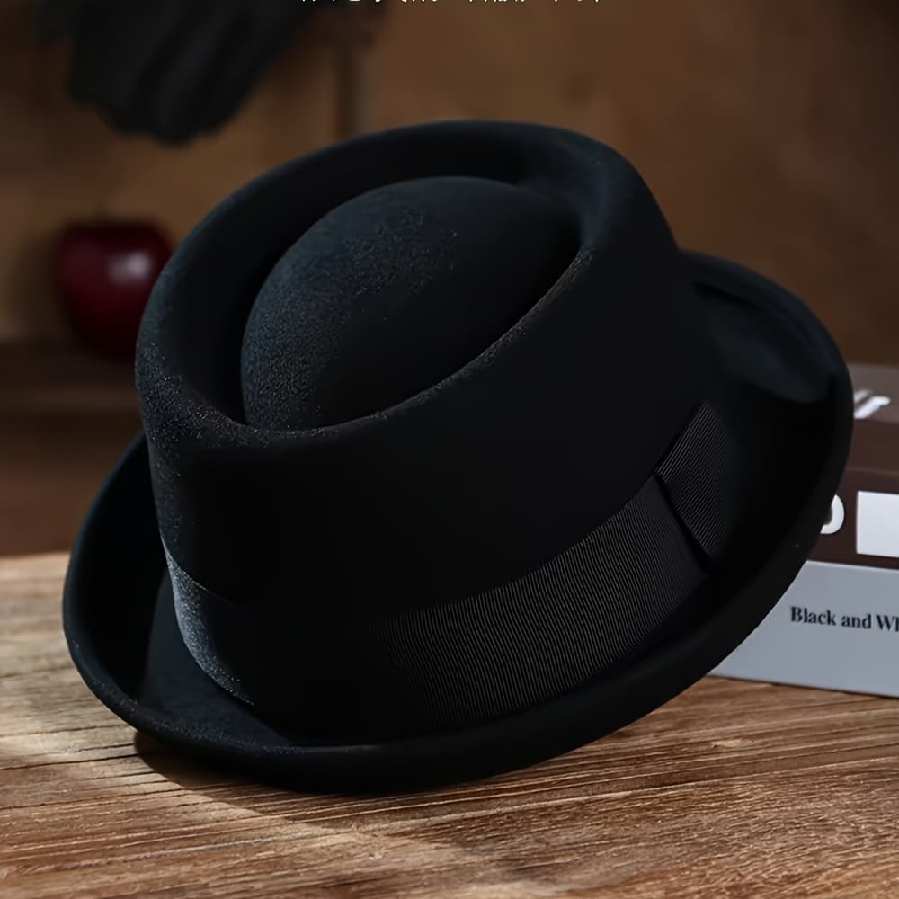 TEMU Men's Fashion Hat With Adjustable Round , Suitable For Jazz Lovers, Made Of Non-elastic Material, Recommended For Hand Washing - Men's Trend Accessories