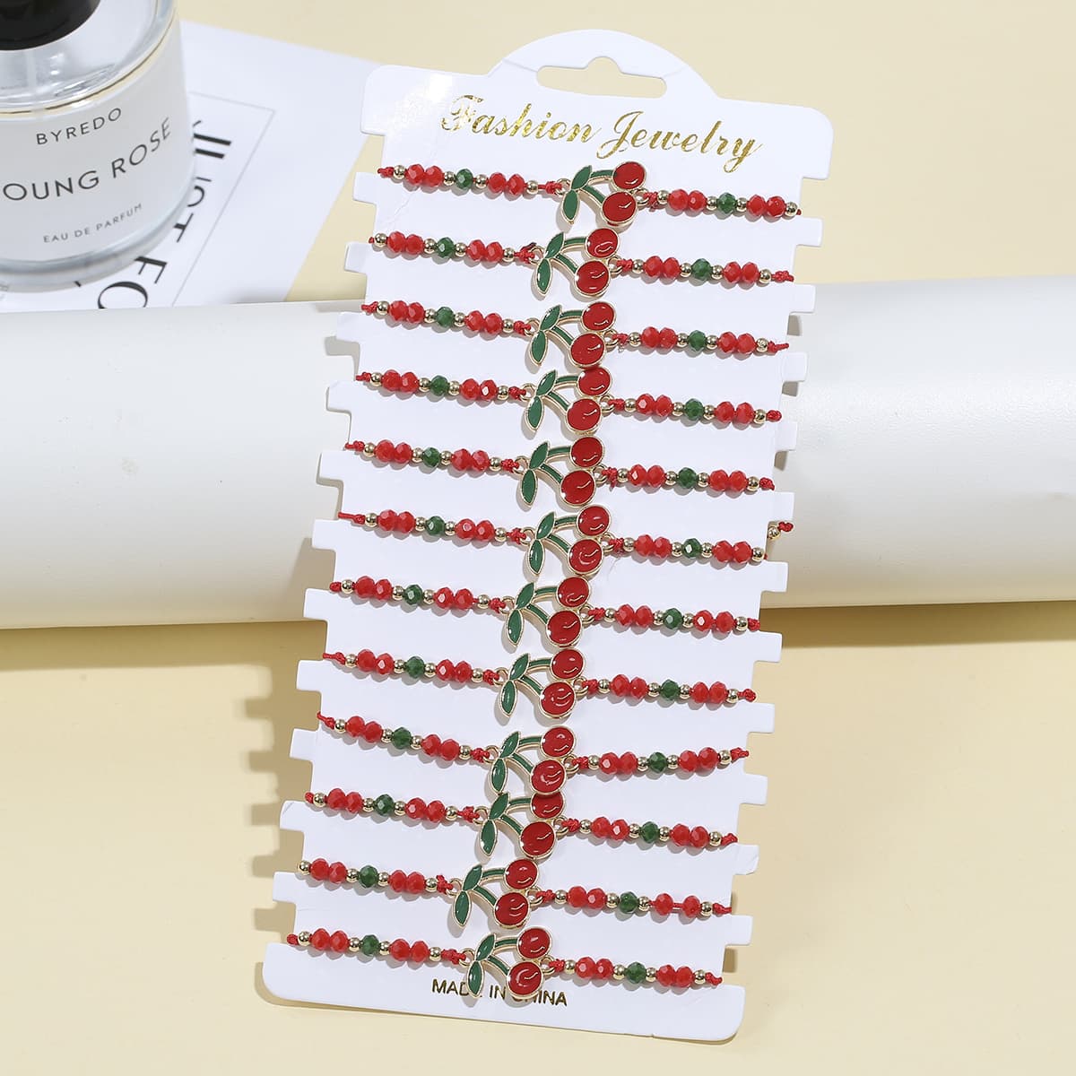 TEMU 12pcs Set Of And Green Leaves Bracelet, Friendship Braid, Adjustable Size, Suitable For , Christmas And Valentine's Day Gifts For Boyfriend And Girlfriend