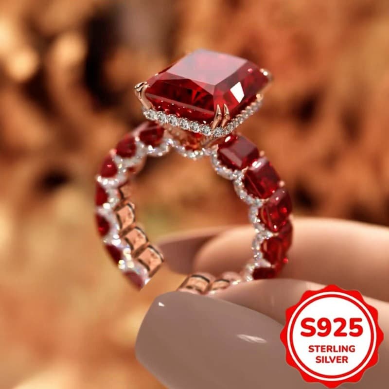 TEMU Fashionable And Gorgeous 925 Sterling ' Synthetic , Elegant Ladies' Banquet Jewelry
