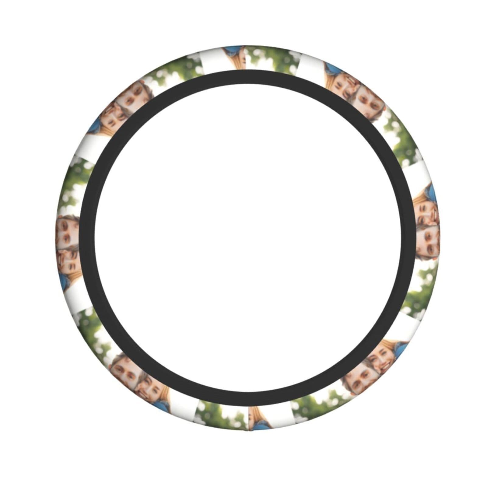 TEMU Custom Steering Wheel Cover Personalized Wheel Cover Design Your Photo Text Anti-slip Accessories For Sedans Suv Trucks