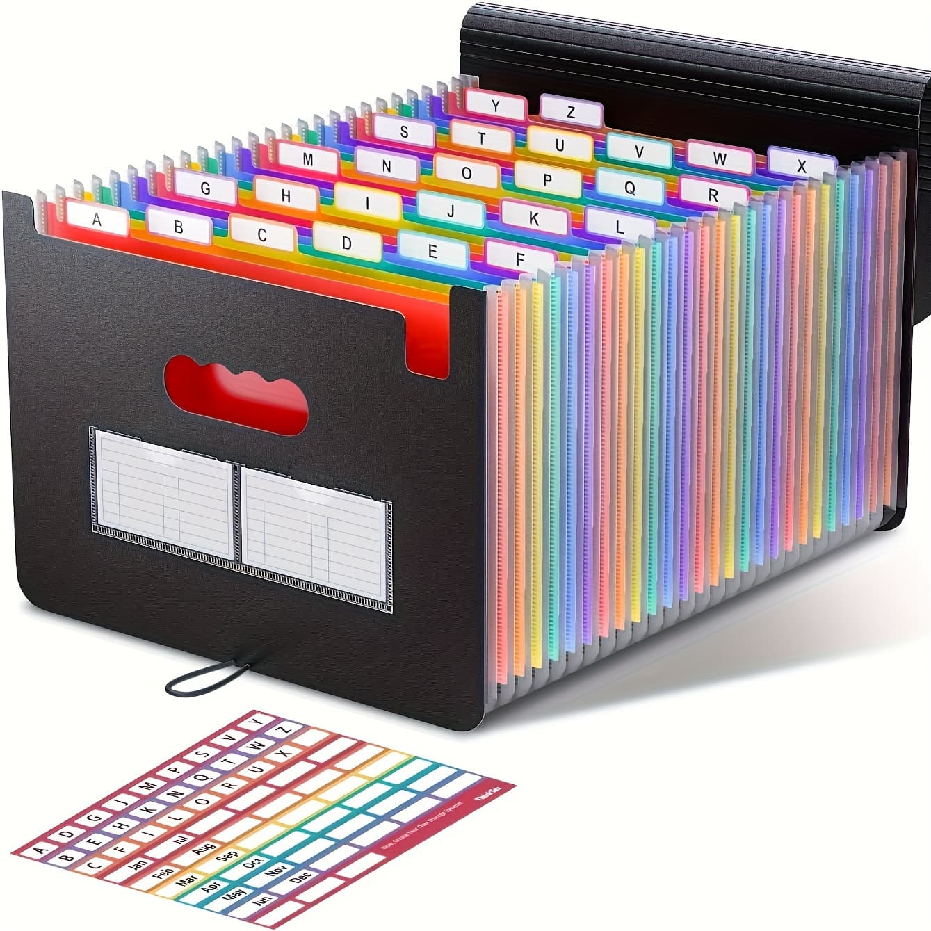 TEMU 2pcs 24 Pocket A4 Accordion File Folder, 24 Grids Multi-functional Flip File Folder, Office File Storage Bag, Student Paper Organizer, Back-to-school Supplies, Office Supplies Art Supplies