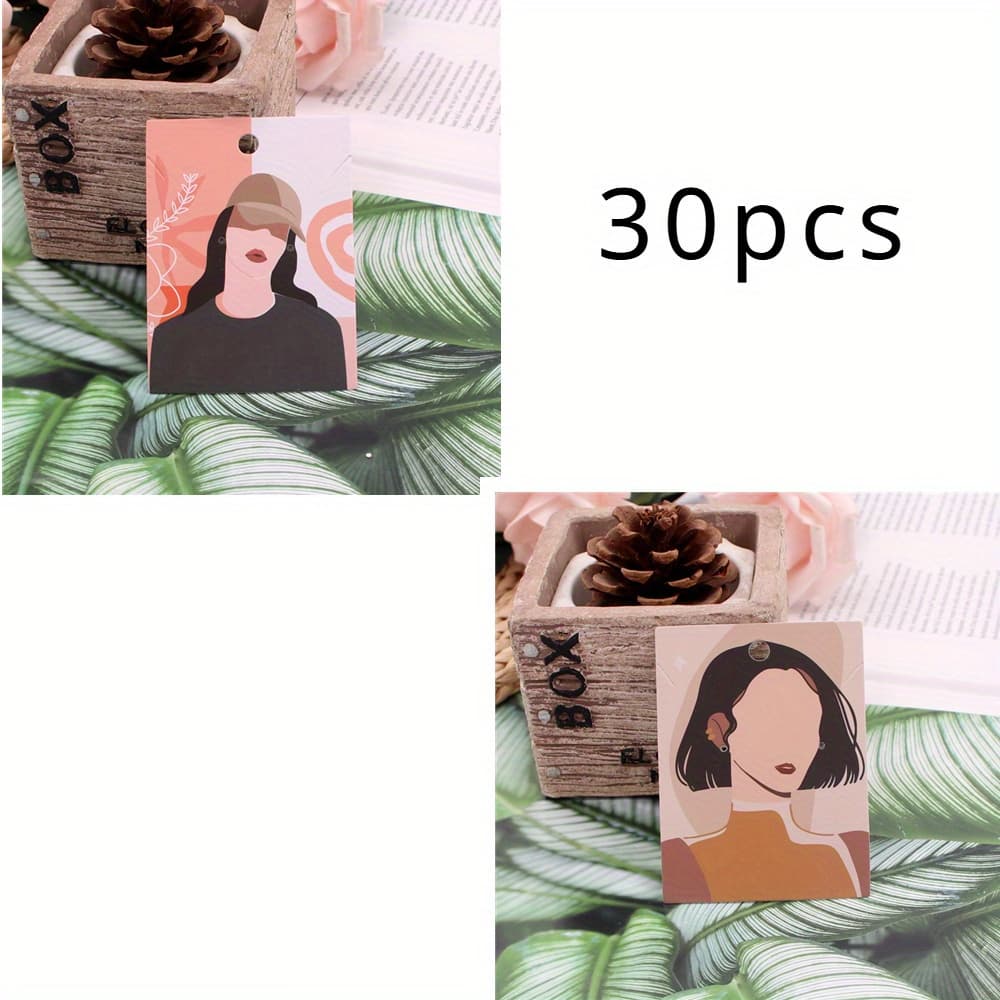 TEMU 30pcs, Women's Stud Earrings Necklace Universal Card Jewelry Packaging Ear Jewelry Paper Card