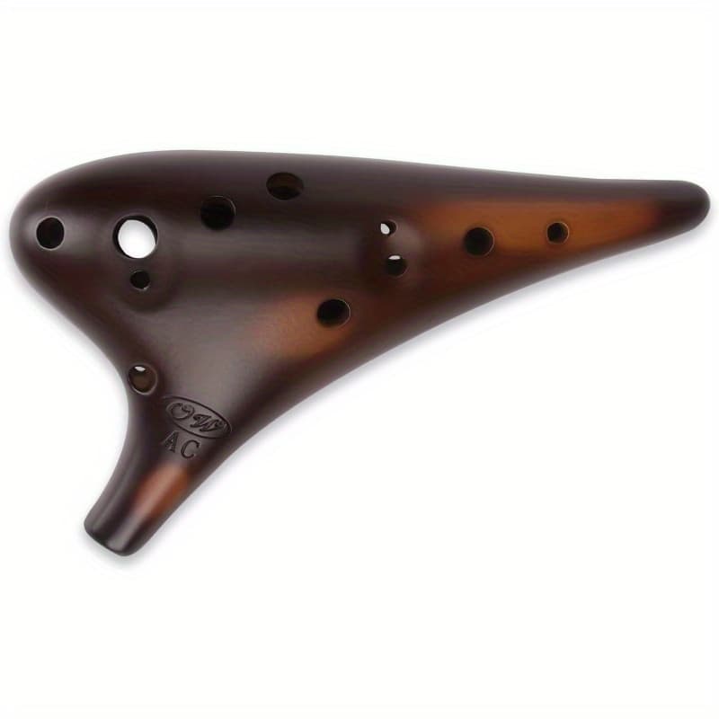 TEMU "forest " 12 Hole Ocarina Classic Straw Fire Collectible, C Ceramic Ocarina - Recommended Christmas Gift Idea By Music Instrument