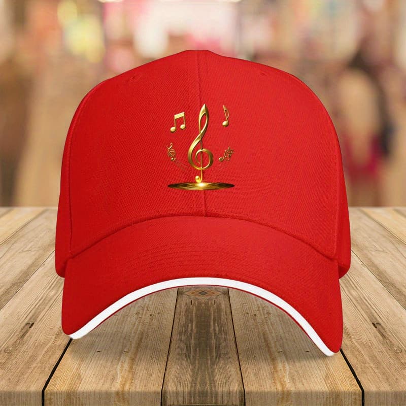 TEMU 1pc, Personality Trendy Music Festival Edition Outdoor Sports Baseball , Printed, Unisex, Adjustable Fashion Hip-hop , Lightweight Outdoor Sports , Trucker Hat, Father's Day Gift