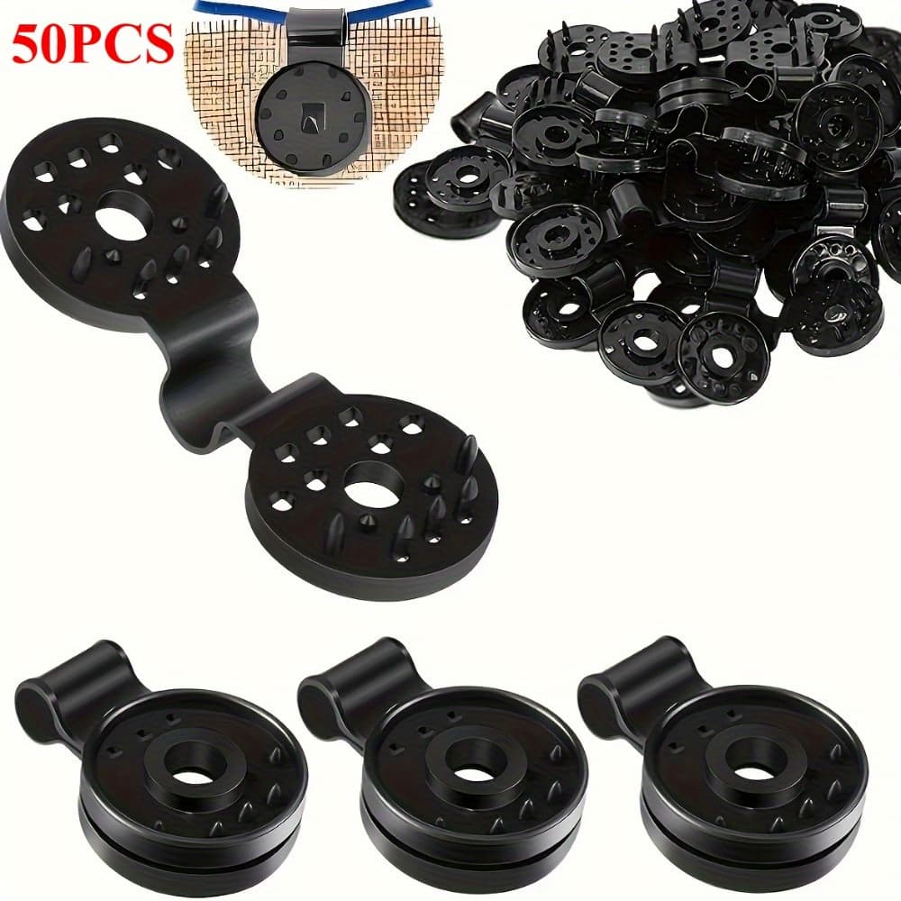 TEMU 50pcs Awning Fabric Heavy Duty Locking Grip - Plastic Clip - Windproof - For Greenhouse & Awning Vertical Fixing - Suitable For Outdoor Use - Ideal Gift For Gardeners