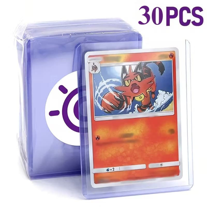 TEMU 10/ Pvc Card Protectors - Design | Durable & Sturdy Scratch/damage Protection For Photo Cards | For Collectors & Players | Organize/store Tcg/gaming/baseball Cards