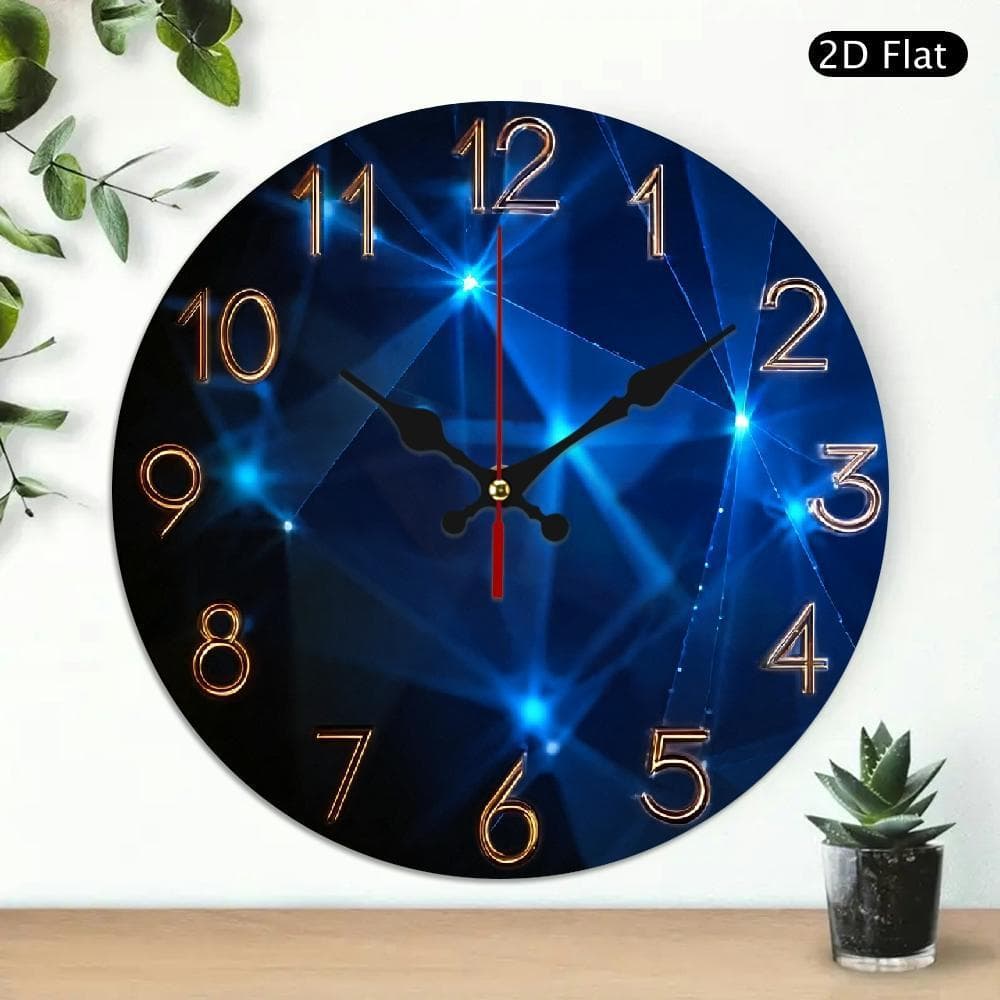 TEMU 2d Flat 1pc Wall Clock, 10inch Clock, Wooden Silent Wooden Clock Wall Watch Silent Clock Wall Clock For Living Room, Fall Halloween Decor, Xams Gift