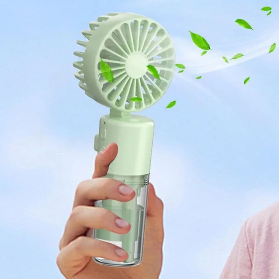 TEMU Lightweight And Foldable Neck Fan, Water Spray Fan, Handheld Fan, Rechargeable Fan, Atomization Humidifier Fan, Desktop Fan