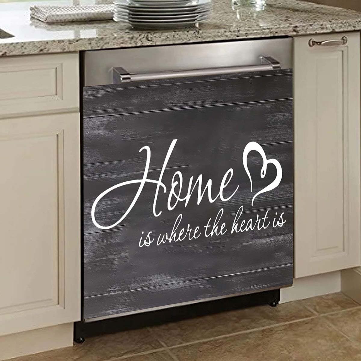 TEMU " Where Is" Text Dishwasher Cover, Cozy Vinyl Refrigerator, 23.03 X 25.59 Inch, Home Decor, Ideal For Living Rooms, , , Kitchen Decoration | Quote | Durable Vinyl, Refrigerato