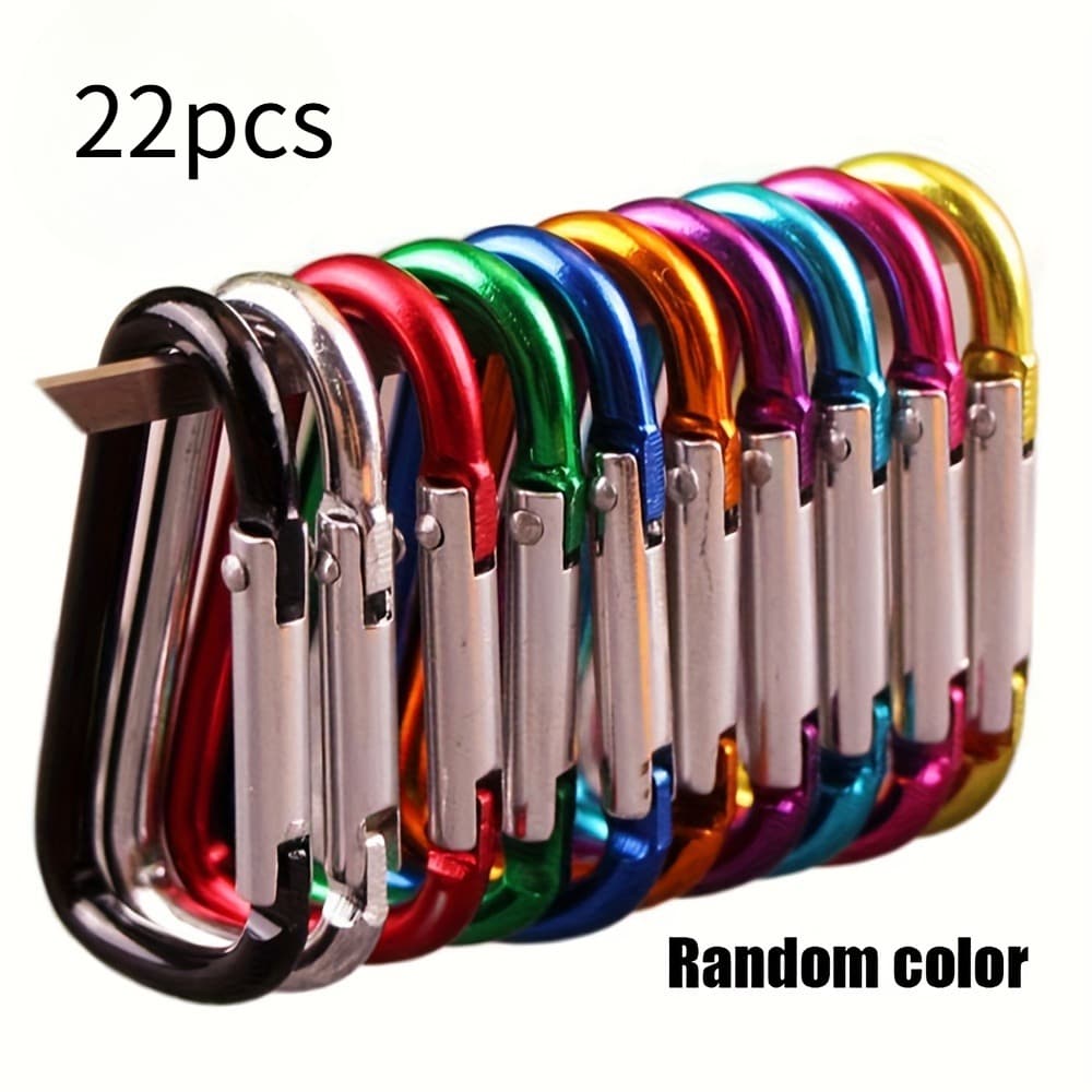 TEMU 22 Random Buckles, Suitable For Hiking, Camping, Fishing, Celebrating Day, Labor Day And - Colorful Mixed Colors, Camping Additions, Holiday Additions, Colorful Surface