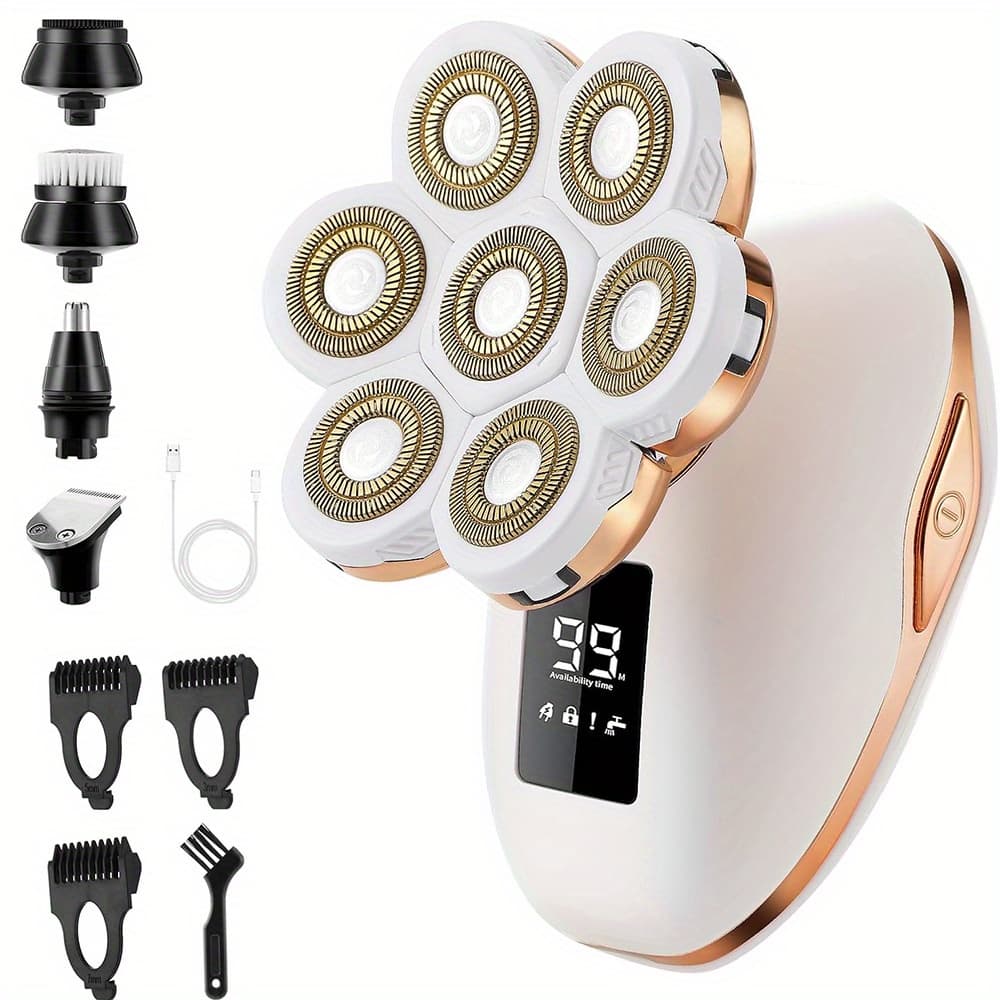 TEMU Women's Electric Razor, 7d Facial Hair Removal, Bikini Trimmer, Rechargeable Electric Shaver For Women, Face Shaver For Legs Armpit Pubic Area, Women's Grooming Kit