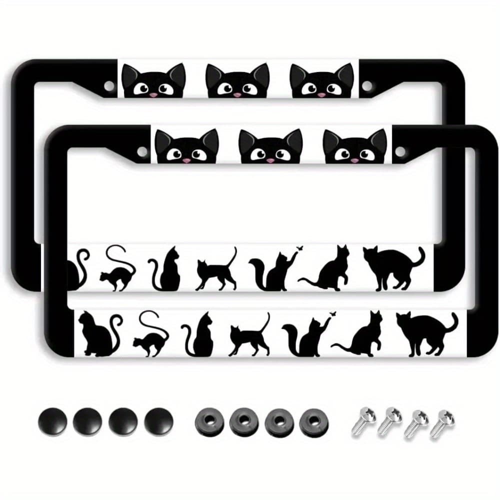 TEMU 1 2d Flat Aluminum License Plate Frames| 12.2 X 6.3inch 31* 16cm, North America Neutral, 2d Flat