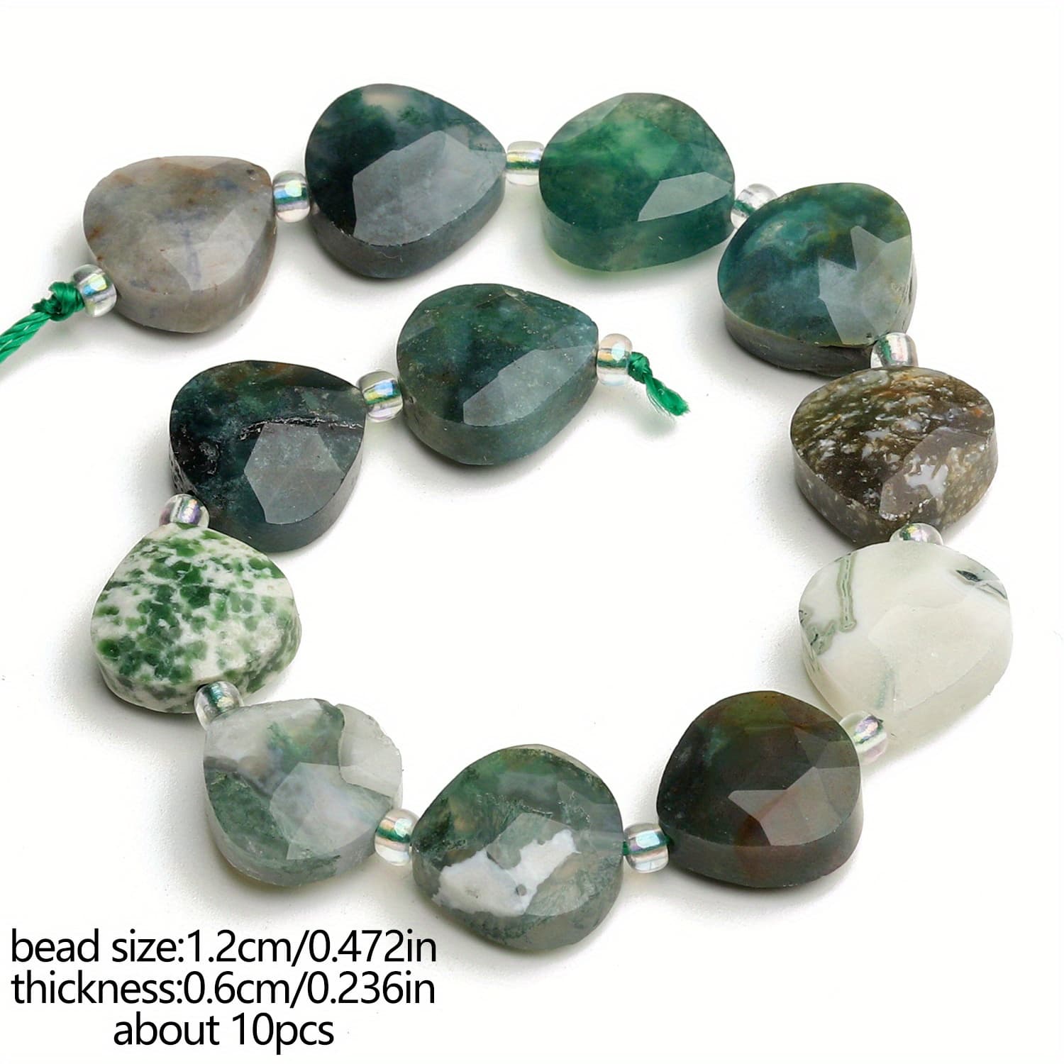 TEMU Beads And Bead Assortments - Natural Stone Beads Indian Agate Loose Beads 12mm Shape Beads For Jewelry Making - Ideal For Bracelets, Necklaces, Elegant Charms And Fashion Beading Additions
